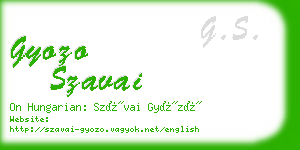 gyozo szavai business card